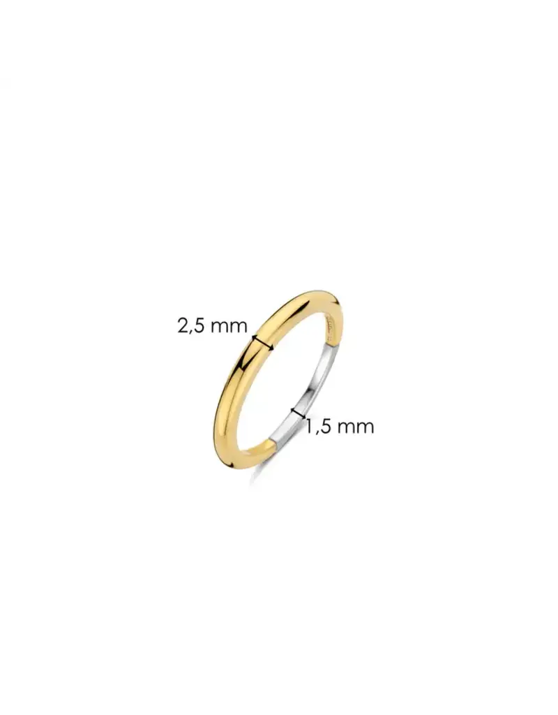 Ti Sento Milano Ti Sento Ring 12317SY/56 Zilver met Goude Plating Glad Maat 56