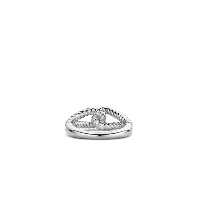 Ti Sento Milano Ti Sento Ring 12323SI/54 Zilver Gerhodineerd Dubbele Lus Maat 54