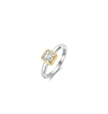 Ti Sento Milano Ti Sento Ring 12328ZY/54 Zilver Bi-color en Zirkonia Maat 54