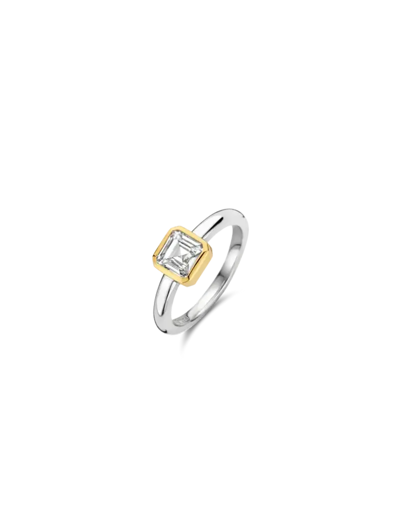 Ti Sento Milano Ti Sento Ring 12328ZY/54 Zilver Bi-color en Zirkonia Maat 54