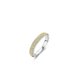 Ti Sento Milano Ti Sento Ring 1414ZY/54 Zilver Bi-color met rij Zirkonia's Maat 54