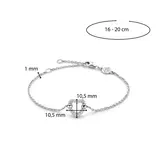 Ti Sento Milano Ti Sento Armband 23017ZI Zilver Gerhodineerd met Hart en Zirkonia 16-20cm