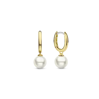 Ti Sento Milano Ti Sento Oorbellen 7939YP Zilver met Gouden Plating en Parel