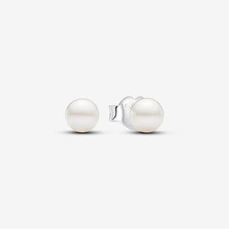Pandora Pandora Oorbellen 293168C01 Zilver met 4,5 mm Witte Parels