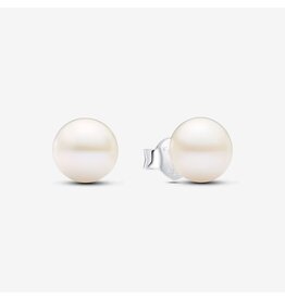 Pandora Pandora 293169C01 Sterling silver stud earrings with 7mm white treated freshwater pearls