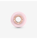 Pandora Pandora 789421C00 14 k Rose gold plated charm with frosted pink murano glass