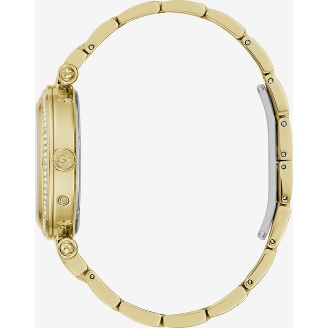 GC GC Horloge Y78002L1MF Staal met Geelgoude Plating Quartz Swiss Made gezet met Swarovski Steentjes
