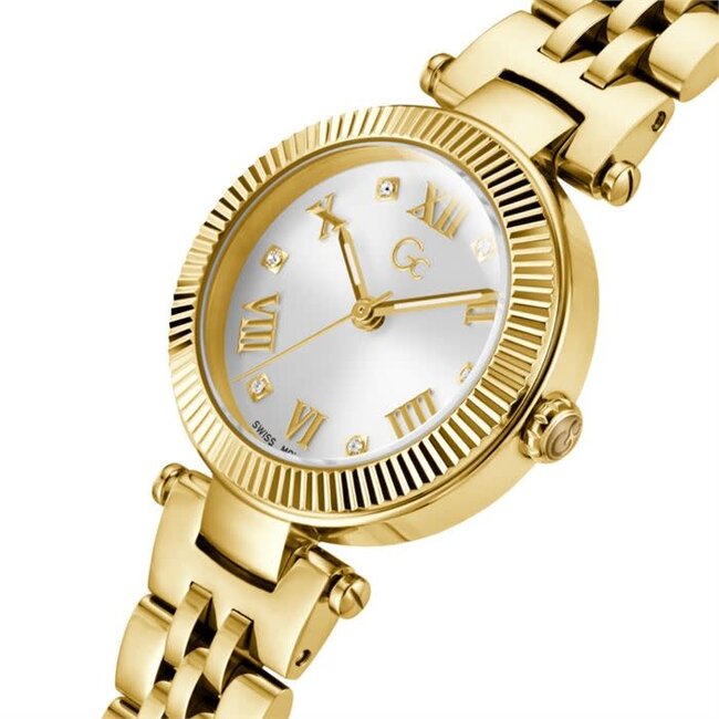 GC GC Dames Horloge Z02008L1MF Staal Goude Plating Swiss Made Quartz