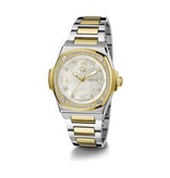 GC GC Dames Horloge Y98008L1MF Staal Bi-color Swiss Made Quartz gezet met Swarovski Stenen