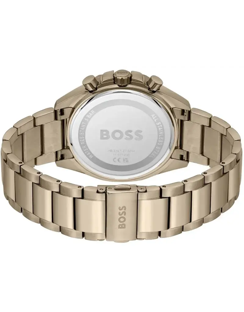 BOSS BOSS Heren Horloge HB1514019 Staal met Brons Plating Quartz Chronograaf Cloud 44mm