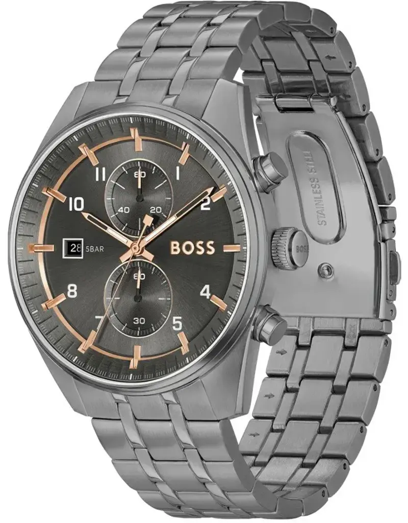 BOSS BOSS Heren Horloge HB1514153 Staal Quartz Chronograaf Skytraveller 44mm