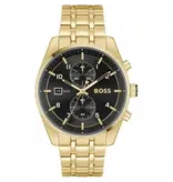 BOSS BOSS Heren Horloge HB1514152 Staal met Goude Plating Quartz Chronograaf Skytraveller 44mm