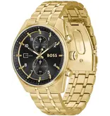 BOSS BOSS Heren Horloge HB1514152 Staal met Goude Plating Quartz Chronograaf Skytraveller 44mm