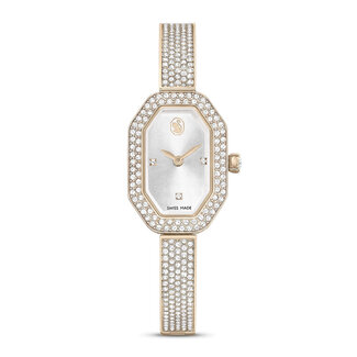 Swarovski Swarovski Horloge 5672987 Dextera Bangle Staal Quartz met Geelgouden Plating 19 x 31mm