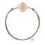 Morganne Bello Morganne Bello Armband 1015X47B099 Peach Moonstone Clover with Taupe Cord