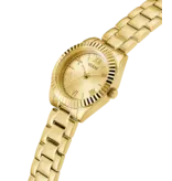 Guess Guess Dames Horloge GW0687L2 Staal met Gouden Plating Quartz en Gouden Wijzerplaat