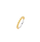 Ti Sento Milano Ti SENTO ring 12181SY/54 zilver goldplated - gouden bolletjes