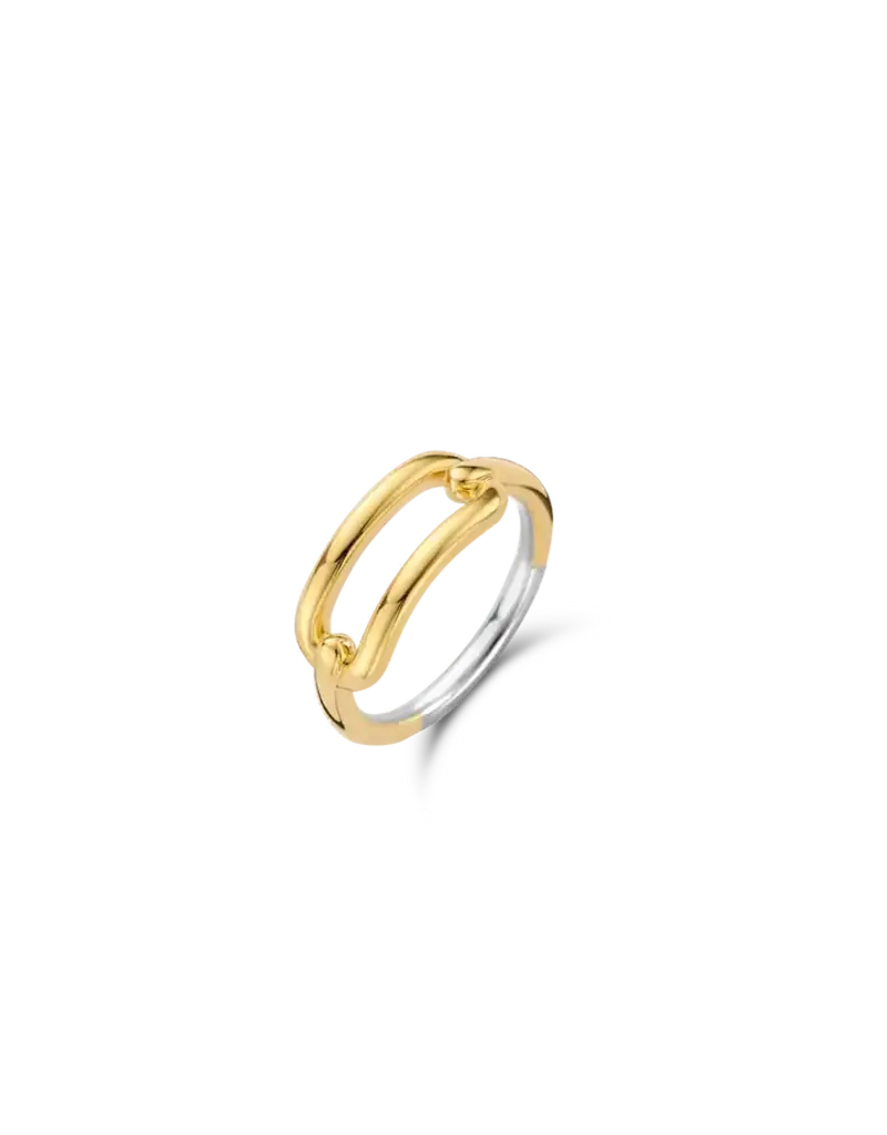 Ti Sento Milano Ti Sento ring 12229SY/52 zilver geelgoud plated  link