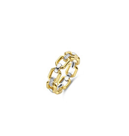 Ti Sento Milano Ti Sento Ring 12292ZY/54 zilver bi-color met gezette zirkonia stenen maat 54