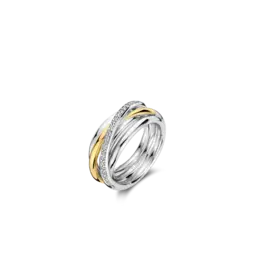 Ti Sento Milano Ti Sento Ring 12318ZY/56 Zilver Bi-color met Zirkonia's Maat 56