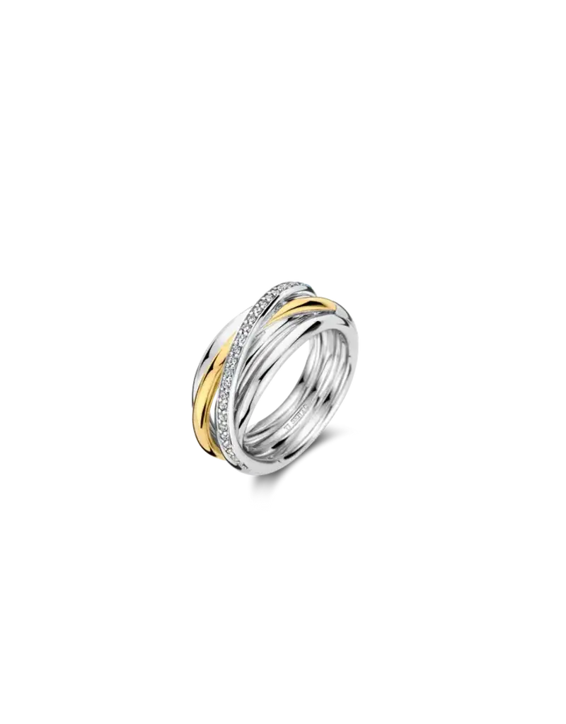 Ti Sento Milano Ti Sento Ring 12318ZY/56 Zilver Bi-color met Zirkonia's Maat 56