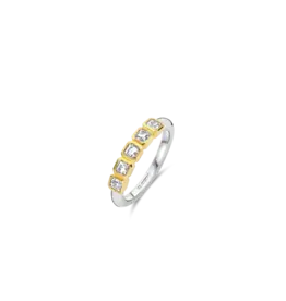 Ti Sento Milano Ti Sento Ring 12327ZY/56 Zilver Bi-color met Zirkonia Maat 56