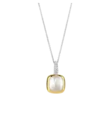 Ti Sento Milano Ti Sento Collier 6829MW Zilver met Goude Plating en Maansteen met Zirkonia 45cm