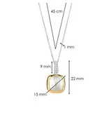 Ti Sento Milano Ti Sento Collier 6829MW Zilver met Goude Plating en Maansteen met Zirkonia 45cm