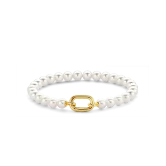 Ti Sento Milano Ti Sento Armband 23037YP Zilver met 14k Gold Plated Parels 18 cm