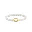 Ti Sento Milano Ti Sento Armband 23037YP Zilver met 14k Gold Plated Parels 18 cm