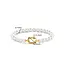 Ti Sento Milano Ti Sento Armband 23037YP Zilver met 14k Gold Plated Parels 18 cm