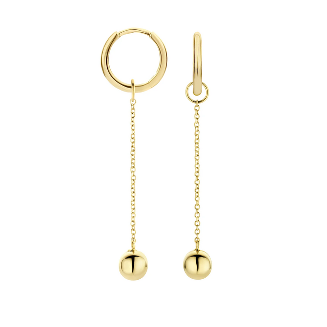 Blush Blush Oorbedels 9082YGO 14k Geelgoud Hangende Bolletjes