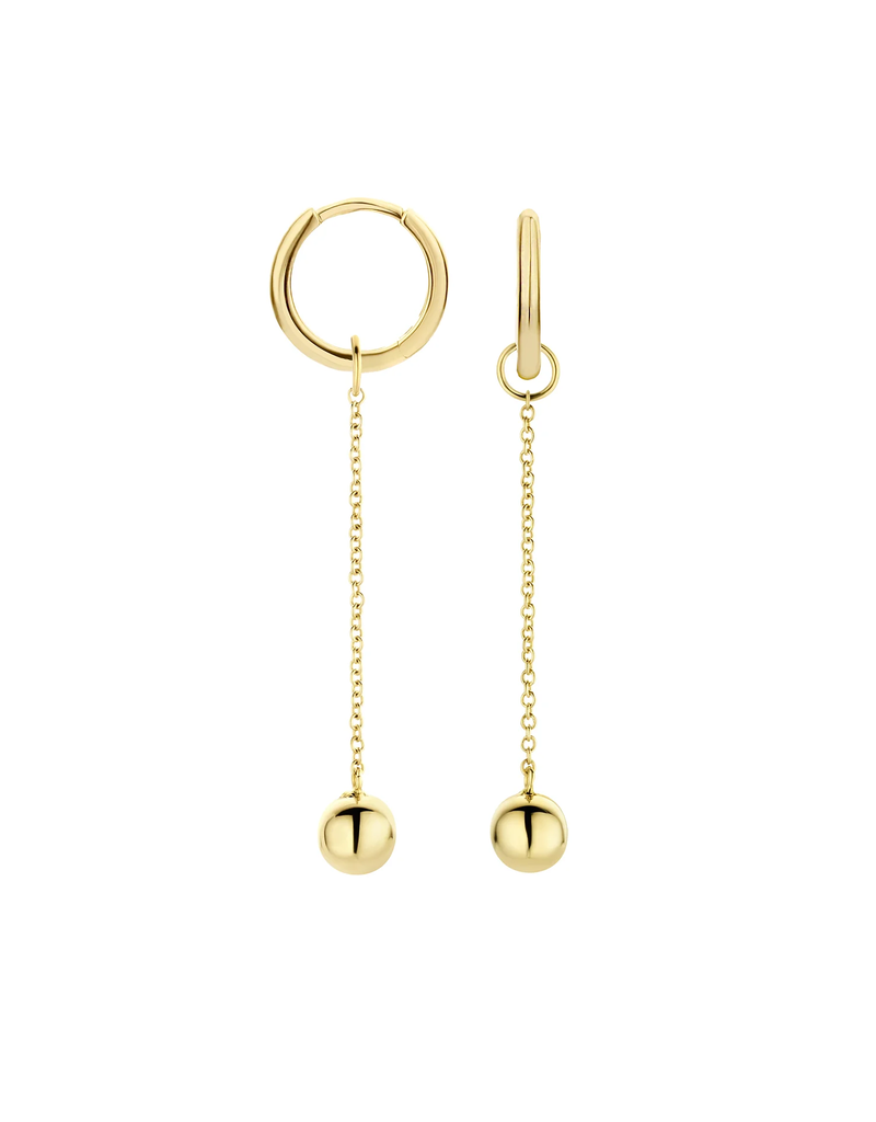 Blush Blush Oorbedels 9082YGO 14k Geelgoud Hangende Bolletjes