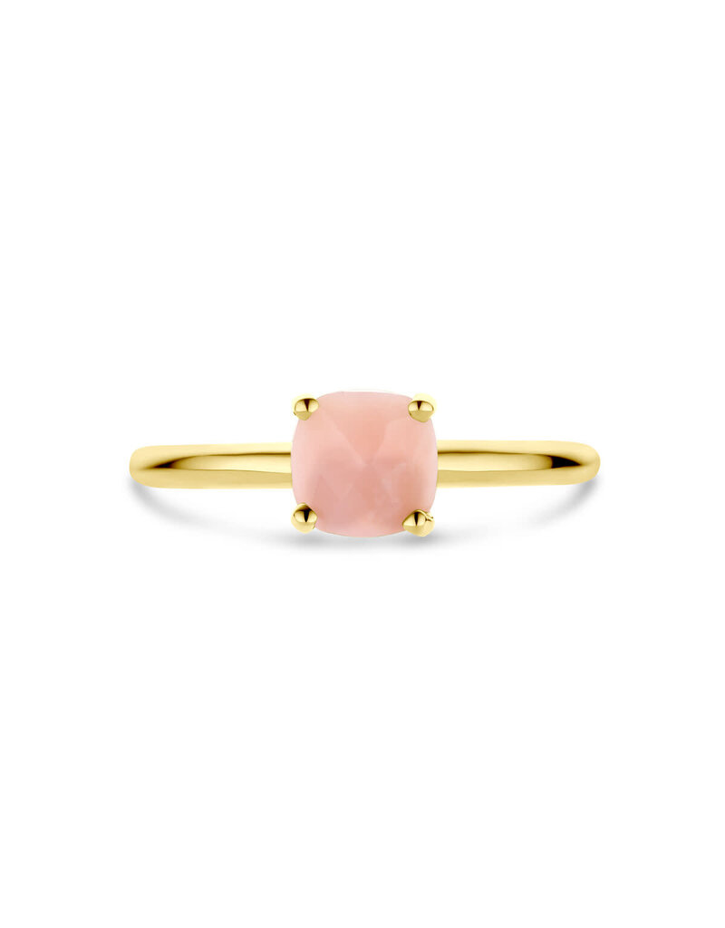 Blinckers Jewelry Huiscollectie BJ Ring 40.30553/17.75 14k geelgoud met roze opaal maat 17.75