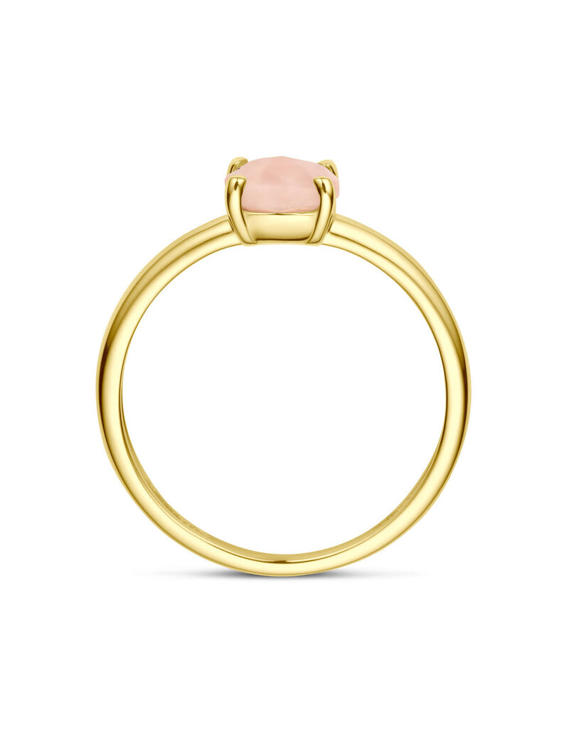 Blinckers Jewelry Huiscollectie BJ Ring 40.30553/17.75 14k geelgoud met roze opaal maat 17.75