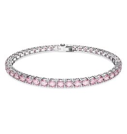 Swarovski Swarovski 5648931 Tennis armband Matrix in witgoud rhodium plated met rondom roze swarovski kristallen