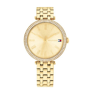 Tommy Hilfiger Tommy Hilfiger Horloge TH1782718 Nathalie Staal met Goude Plating en Zirkonia 34mm