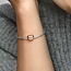 Pandora Pandora Armband 580719-17 Zilver met Rose Gouden Plating Hart Slot Maat 17