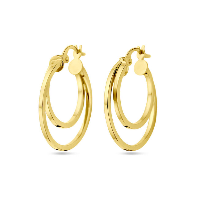 The House Of Blinckers THOB Oorbellen 40.30820 14k Geelgoud Dubbellen Oorringen 2.5mm 22.5mm