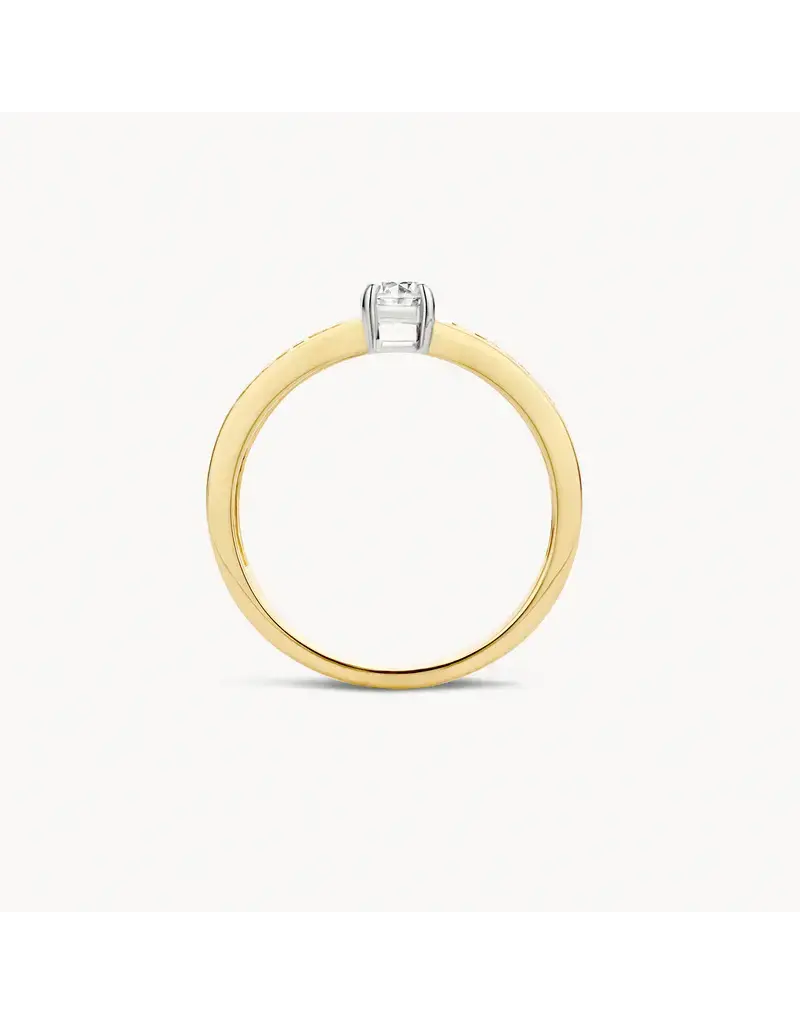 Blush Blush Ring 1125BZI/54 14k Geelgoud gezet met Briljant geslepen Zirkonia Maat 54