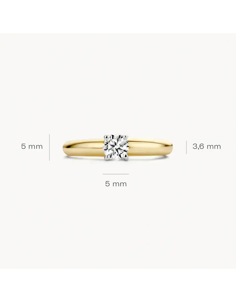 Blush 1129BZI/56 Ring 14 krt geelgoud met zirkonia maat 56