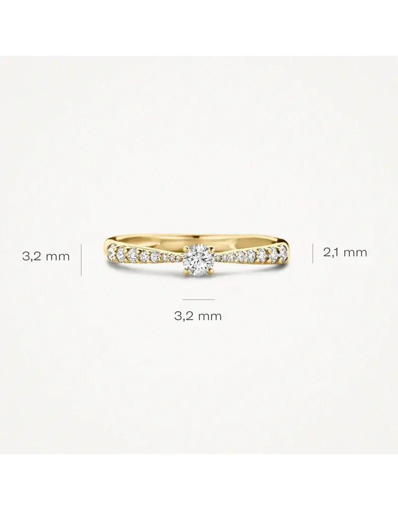 Blush Blush Ring 1659BDI/54 14k Geelgoud 0,33ct G SI Briljant geslepen met Diamant