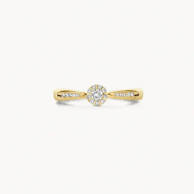 Blush Blush Ring 1632YDI/54 14k Geelgoud 0,19crt G SI Briljant geslepen Diamant Maat 54