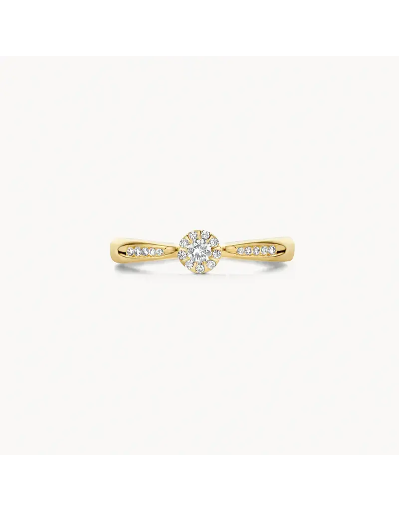 Blush Blush Ring 1632YDI/54 14k Geelgoud 0,19crt G SI Briljant geslepen Diamant Maat 54