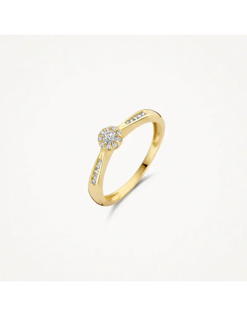 Blush Blush Ring 1632YDI/54 14k Geelgoud 0,19crt G SI Briljant geslepen Diamant Maat 54