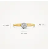 Blush Blush Ring 1648BDI/54 14k Geelgoud 0,15crt G SI Briljant geslepen Diamant Maat 54