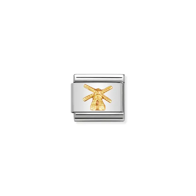 Nomination Nomination Schakel 030123-03 Composable Classic Staal met 18k Geelgouden Molen
