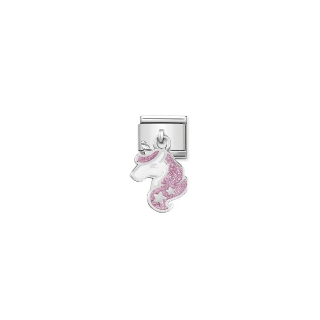 Nomination Nomination Schakel 331805-13 Composable Classic Staal met Zilver Charm Unicorn