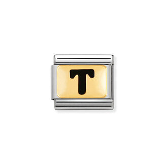 Nomination Nomination Schakel 030264-20 Composable Classic Staal met 18k Geelgouden Letter T