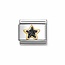 Nomination Nomination Schakel 030220-20 Composable Classic Staal met 18k Geelgouden Black Star Glitter